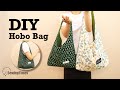 Easy Hobo Bag Tutorial 💖 DIY 2 Size Shoulder Bag Pattern Drawing