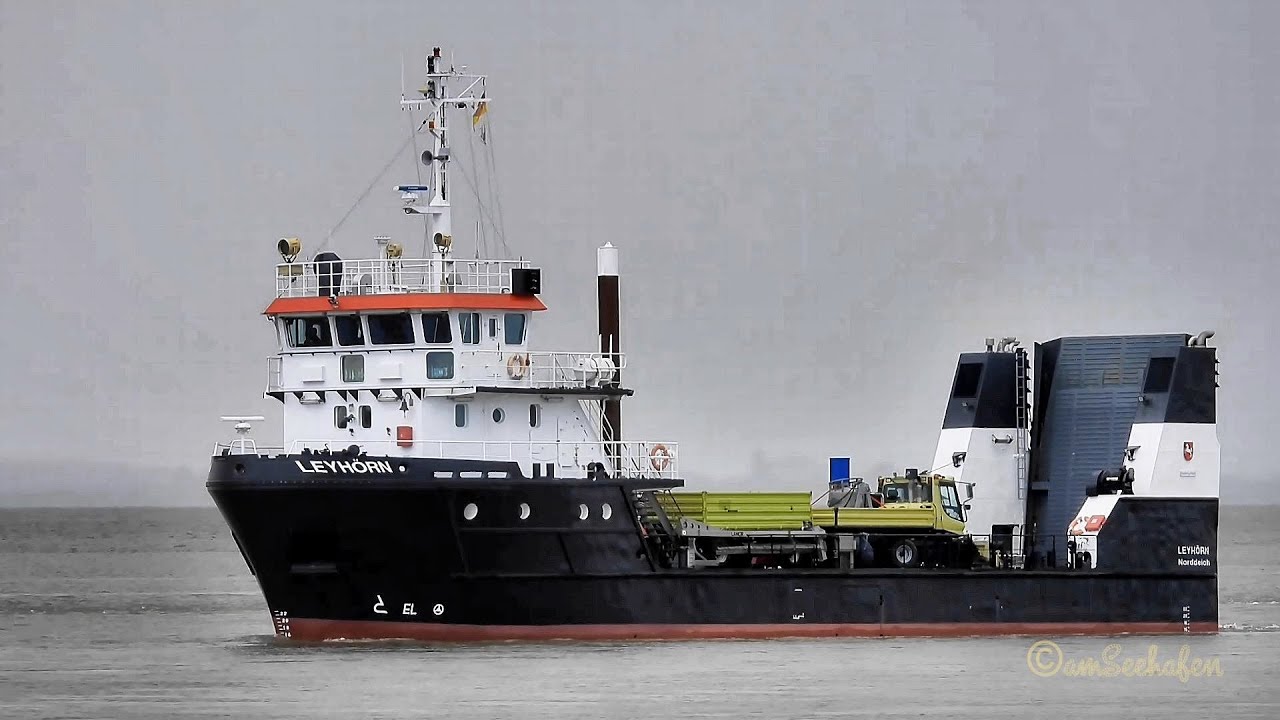 Auslauf Messschiff LEYHÖRN DLHC IMO 9230347 Emden exit pollution control ship research & survey tug