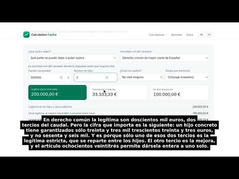 Calculadora de la legítima