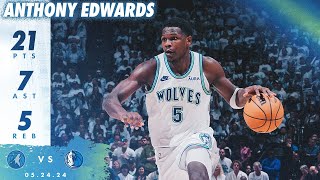 Anthony Edwards Scores 21 Points In WCF Game 2 Against Dallas | 05.24.24