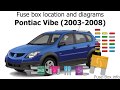 2004 Pontiac Vibe Fuse Box Diagram