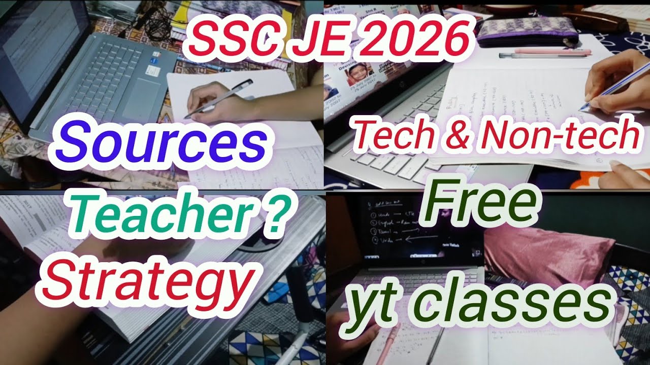SSC JE Free yt classes & Preparation strategy for CIVIL Engineering