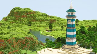 【マイクラ】灯台の作り方！シンプルでかんたんに街の雰囲気付けに！