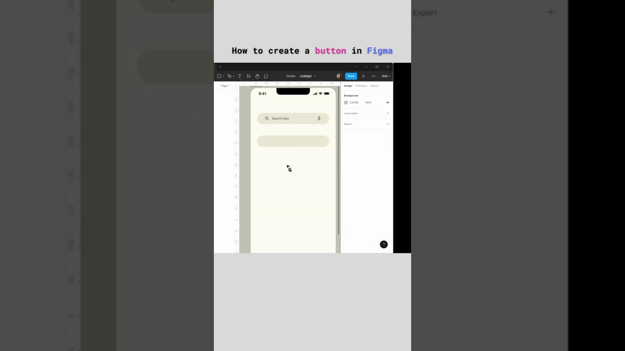 Figma shorts: How to Make a Button in Figma 😍👌  Create a Button Figma Tutorial.