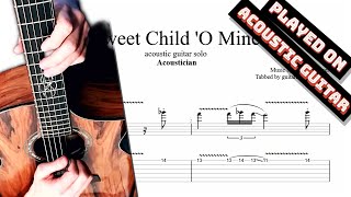 Acoustician - Sweet Child 'O Mine solo TAB - acoustic guitar solo tab (PDF + Guitar Pro)