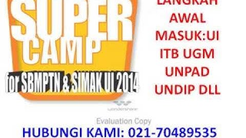 Program Bimbel Supercamp Karantina SBMPTN SIMAK UI Bimbel Masuk UI ITB UGM UNPAD 2014