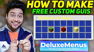 How To Make Custom GUI in Minecraft Server | DeluxeMenus Plugin Tutorial | Custom GUI Plugin