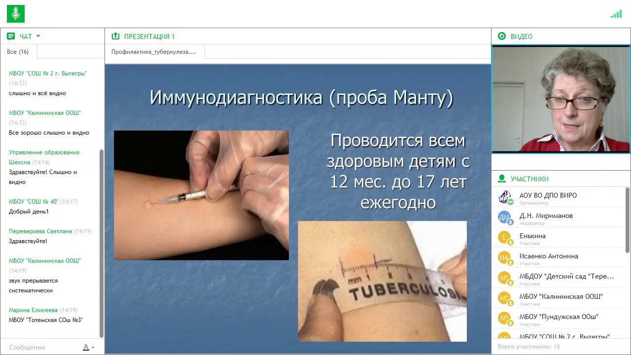 Профилактика туберкулеза у детей и подростков