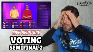VOTING SEMIFINAL 2 | SPANISH REACTS to the ANNOUNCEMENT of the QUALIFIERS | EUROVISION 2024 Reaction