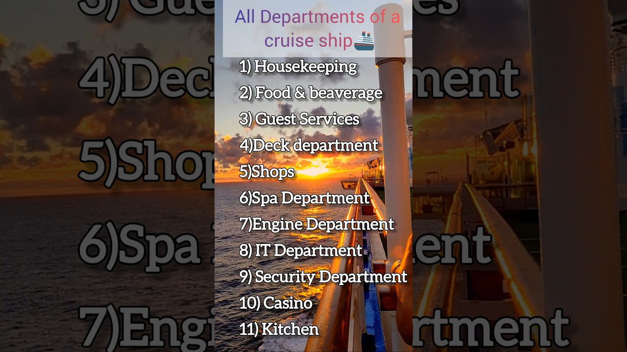 All Department of a cruise ship 🚢 #sealife #cruise #ship #hospitality