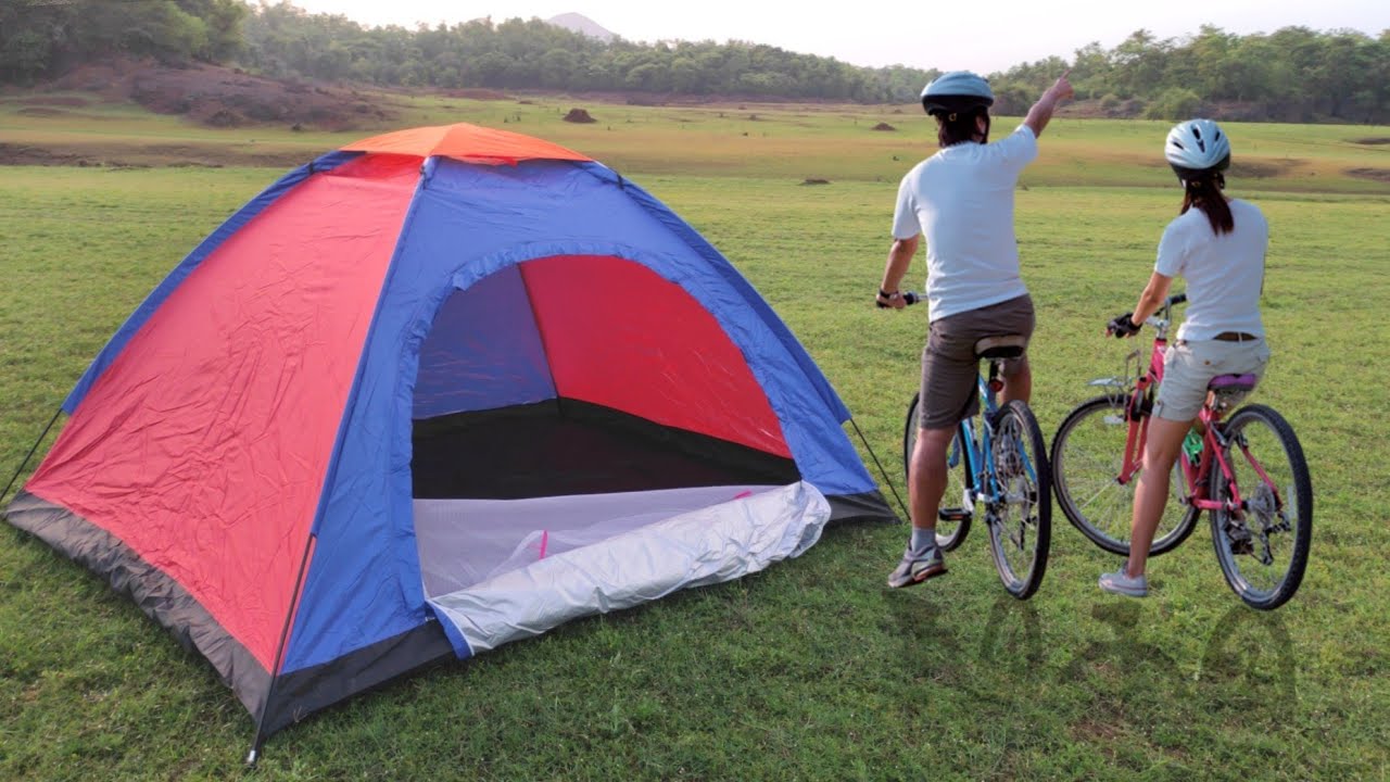 Most Picnic Hiking Camping Portable Dome Tent for 4 Person Waterproof with Bag Tent - For 4 Person