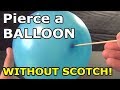 How to Pierce a Balloon with a Wooden Skewer so that it does not burst | Experiment