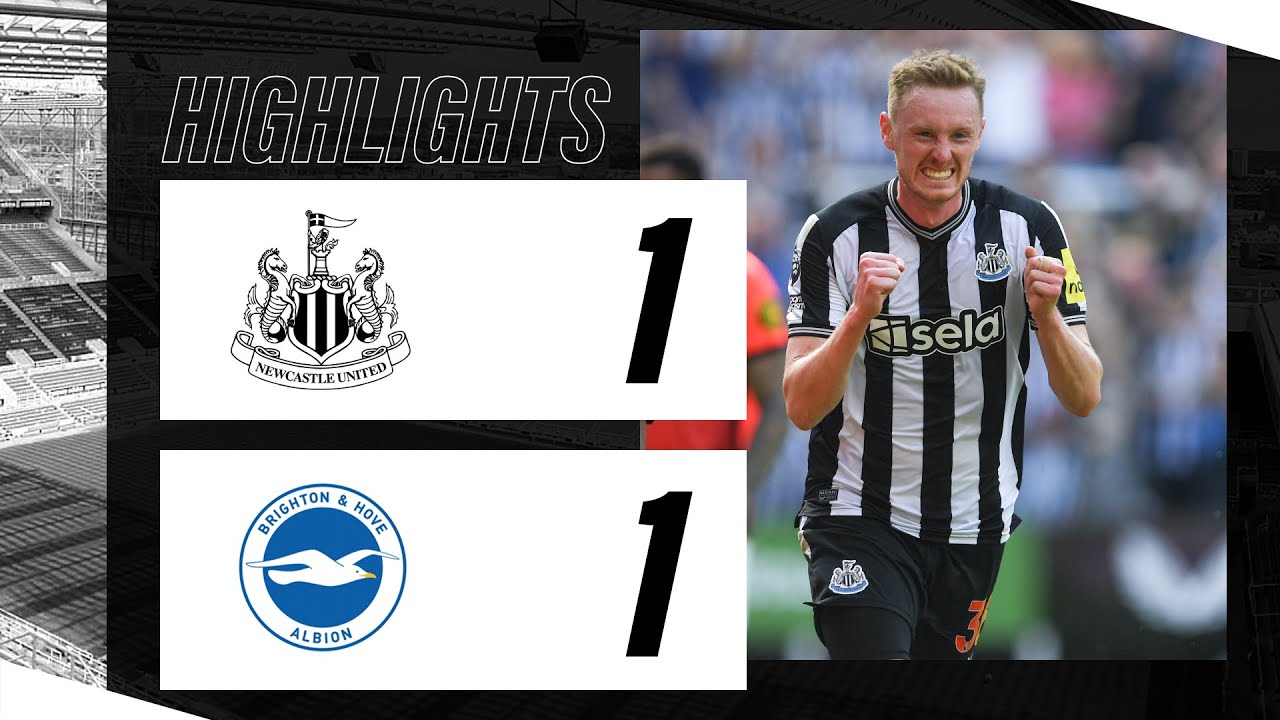 Newcastle United 1 Brighton and Hove Albion 1 | Premier League Highlights