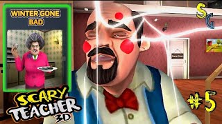 Scary Teacher 3D Winter Special 2023 level 4 Winter Gone Bad New Game Play Videos Sikandar Gaming
