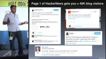 Lean Startup in Practice- Lessons Learnt from an MVP by  Arvi Krishnaswamy