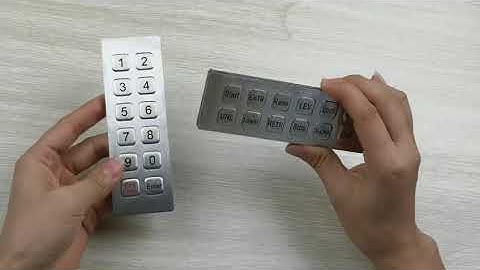 Matrix Interface Stainless Steel Keypad 12 Keys Dustproof