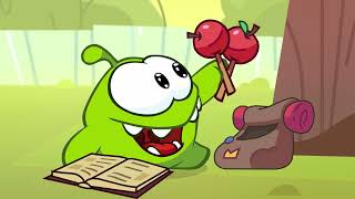 om nom loves reading book is his good friend