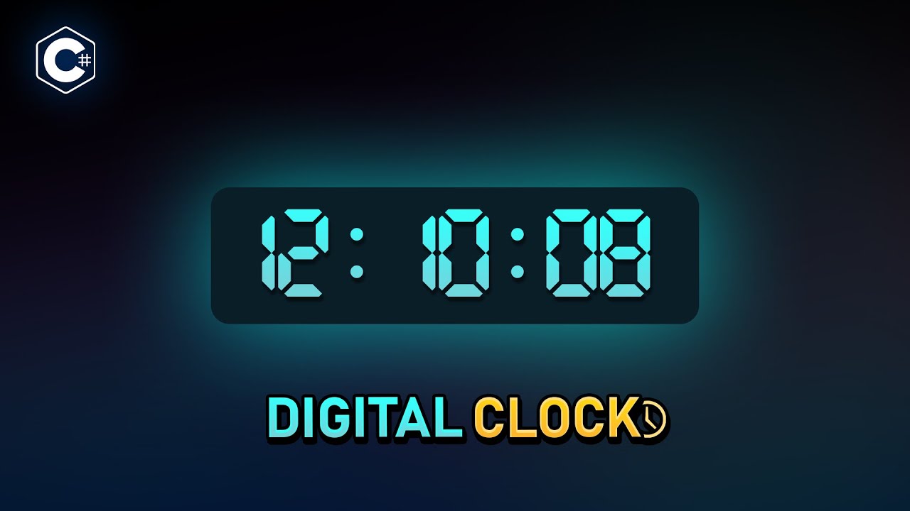 How To Create Digital Clock Using C# | WinForms - YouTube