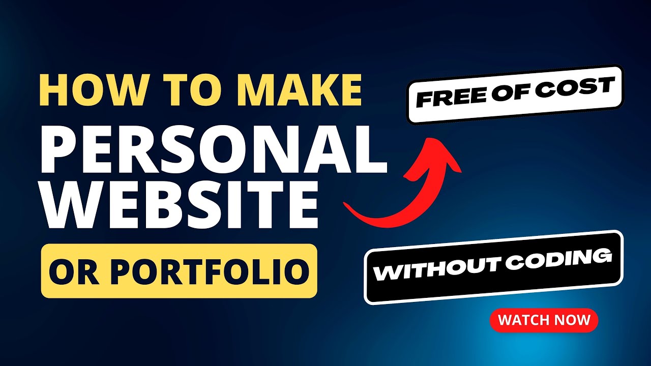 🏠How To Create Personal Website 🏠 how to create personal website for ...