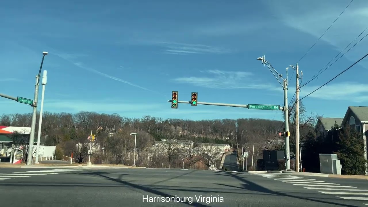 Driving through small town in Virginia | Harrisonburg | 4k Driving tour 