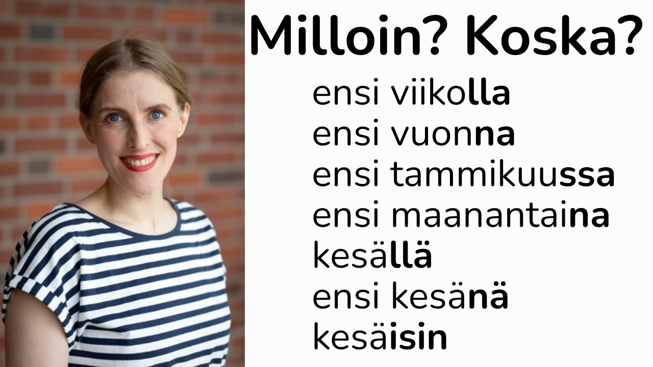 Which ending to use in Finnish when talking about time?