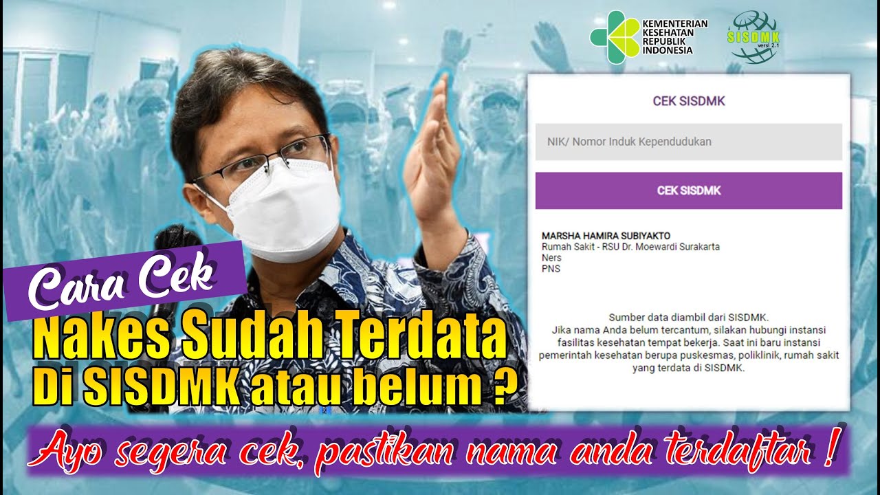 CARA CEK SISDMK | Penting, Nakes Non ASN Wajib Terdaftar 