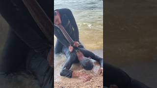Incredible Giant Eel Catch at the Shore! 😱🐟