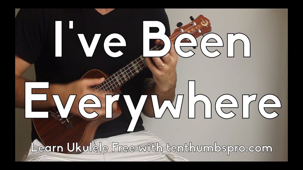 I've Been Everywhere Johnny Cash Ukulele Country Blues Rock'n'roll tutorial Ukulele song