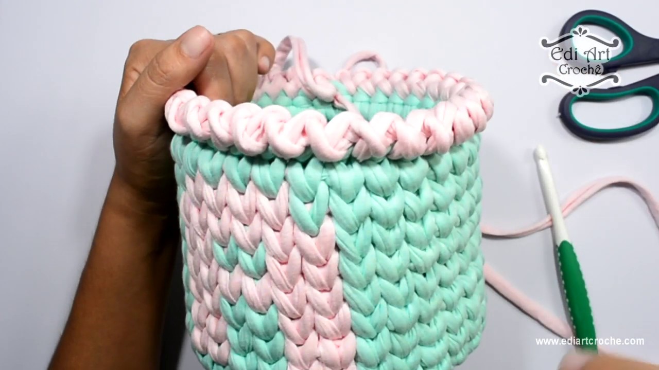 Acabamento em crochê fio de malha Ponto caranguejo e Ponto Siri | Edi Art Crochê