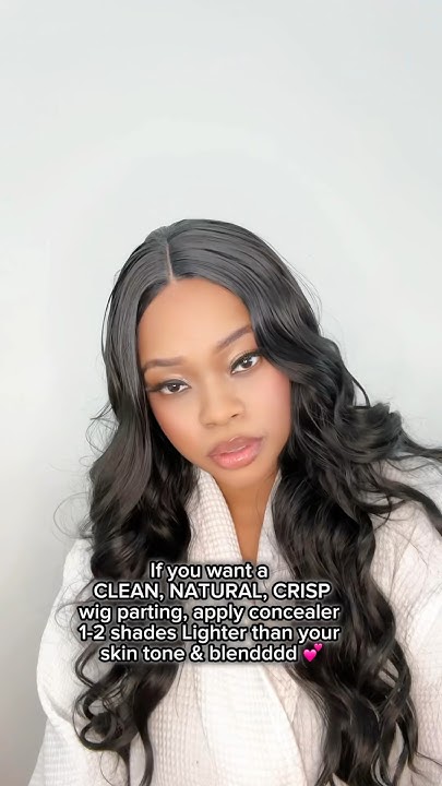  Use concealer for a clean Wig parting #hair #wiginstall #beauty #shorts ...