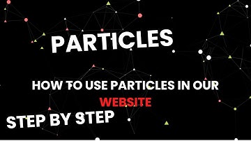 How To Use Particles Js Library In Background| Get Knowledge