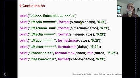 Confección de un programa en Python que incorpora el módulo statistics. Parte 2
