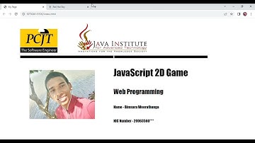 JavaScript 2D Game Development - Java Institute For Advanced Technology - Bimsara Tharusha