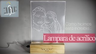 Retrato en lampara de acrílico led DIY / Un regalo Original