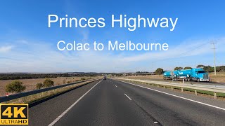 Driving Princes Hwy | Colac to Melbourne | Victoria Australia | 4K UHD