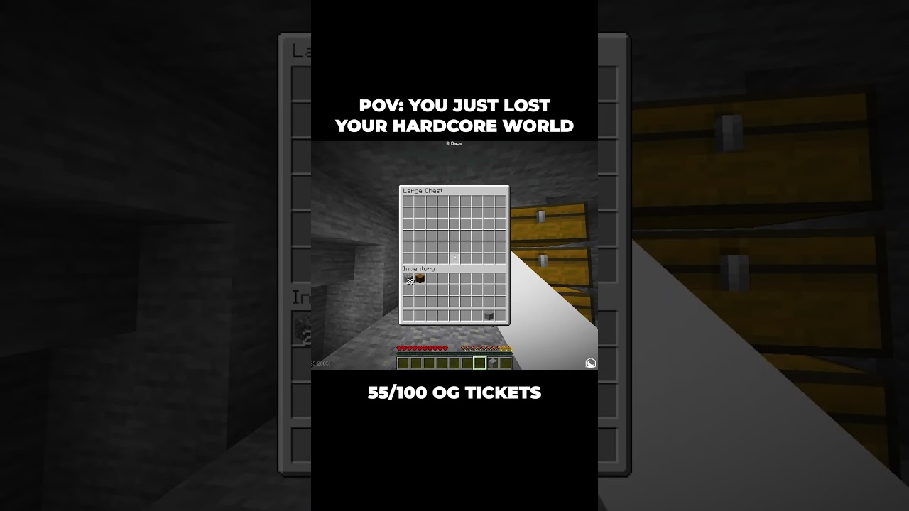 I lost my hardcore world😳 