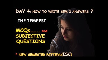 THE TEMPEST | HOW TO WRITE 4 MARK ANSWERS |SEMESTER 2 | ISC 2021-2022 | POINTS DISCUSSED IN DETAIL |