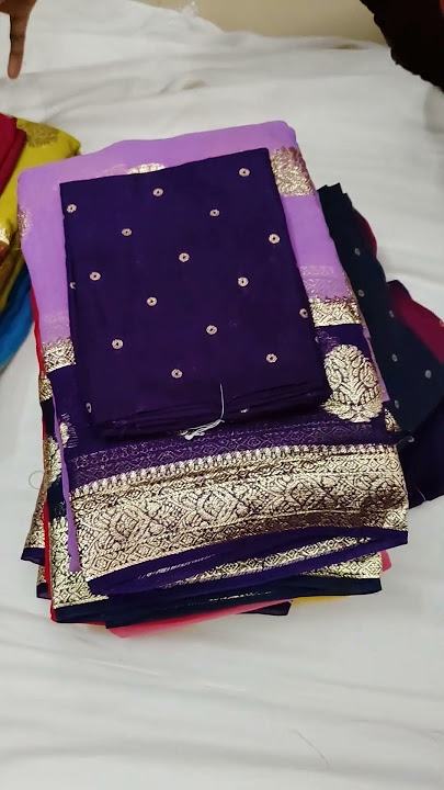 Georgette sarees #sarees #sakhi #trending #indianattire #ytshorts