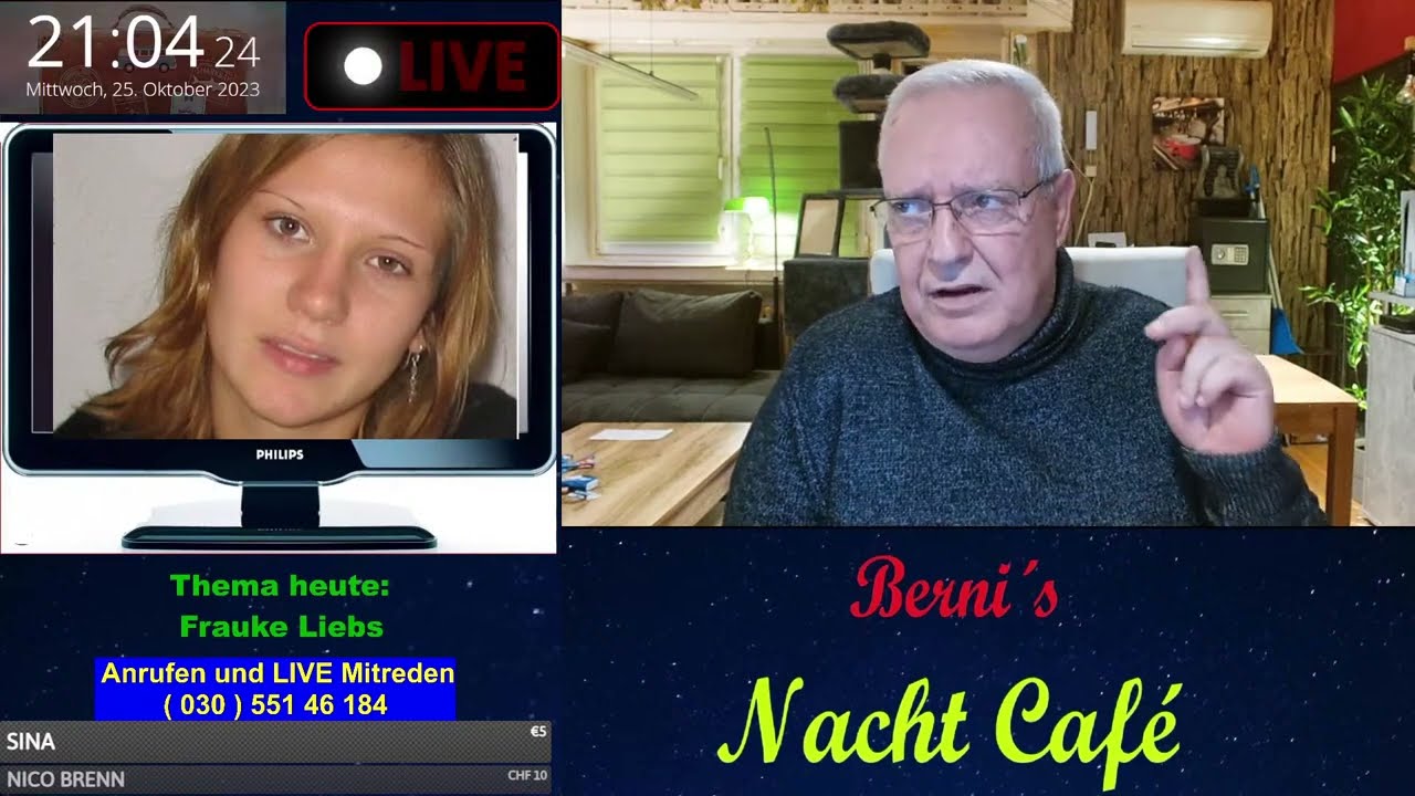 Berni´s Nacht Café macht weiter mit dem Thema Frauke Liebs