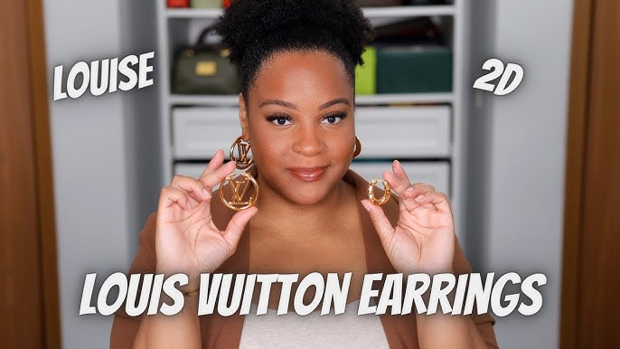 Louis Vuitton Gold Tone Louise Hoop Earrings Louis Vuitton