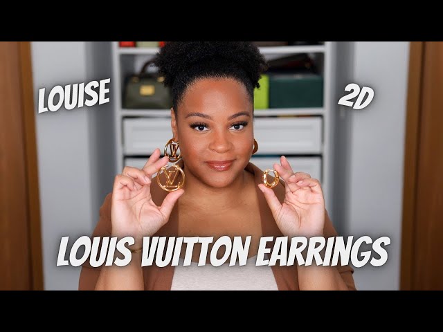 Louis Vuitton Louise Hoop Earrings (LOUISE EARRINGS, M00396)