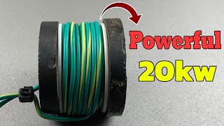 I turn 2 Biggest Permanent Magnet And 2 Pvc Copper Wire Into 20/kw Generator 2022