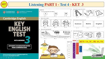 KET 3 Listening Part 1 Test 4 (Transcript + Key)