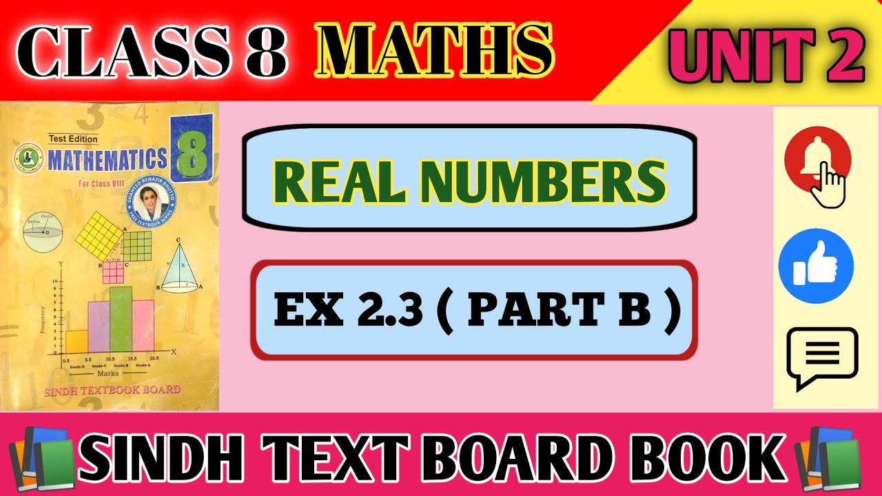 Exercise 2.3 B class 8 Math sindh textboard | Class 8 math