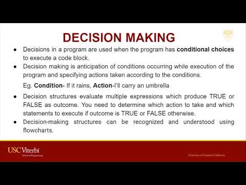 9. Decision Making in Python