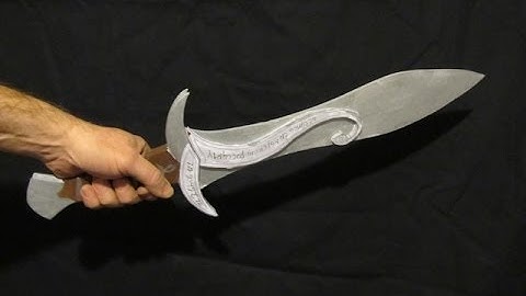 Make Sting from The Hobbit out of foamboard