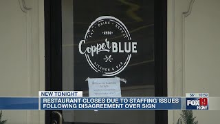Restaurant closes after dispute with staff over Ohio Issue 1 sign