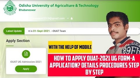 How To Apply OUAT-2021 Form-A || Details Procedures Step By Step || With The Help Of Your Mobile