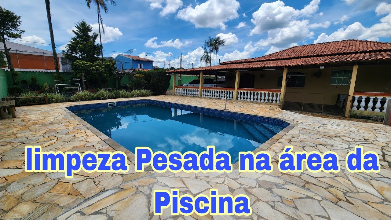 Vlog/tiramos o dia para limpar as pedras da piscina/lavagem externa.