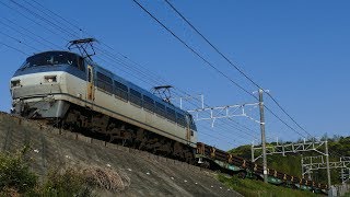 2019/05/12 JR貨物 今日は短いけど 8090レ(レール輸送) EF66-114[吹]＋日鐵チキ9B